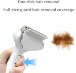 Dog and Cat Undercoat Comb, Suitable for Long-Haired Pets, Deshedding Brush with Release Button - Image 2