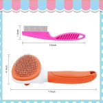 Indoor Cat Brush, Self-Cleaning Pet Hair Brush with Release Button - Image 2