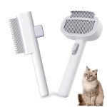 Two-in-One Pet Grooming Brush, Easily Removes Loose Undercoat and Tangled Hair