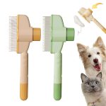 2-Pack Pet Comb for Removing Shedding Hair and Tangles, Self-Cleaning Pet Comb