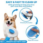 Six-in-One Deshedding Brush, Suitable for Deshedding Dogs and Cats, Blue - Image 2