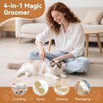 Four-in-One Pet Steam Brush for Removing Shedding Hair, Rechargeable, Silent Grooming Brush - Image 2