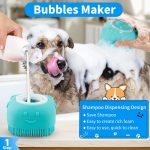 Three-in-One Dog Grooming Brush | Adjustable Handle Shampoo Brush and Cleaning Brush - Image 2
