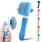 Pet Self-Cleaning Deshedding Brush for Deshedding, Massaging and Grooming, Removes Loose Undercoat