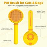 Cat Deshedding Brush, Gently Removes Loose Hair, Pet Grooming Massage Deshedding Tool - Image 2