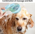 Pet Grooming Brush with Soap and Shampoo Dispenser, Soft Silicone Bristles - Image 2