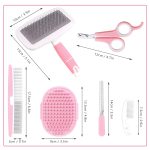 Pet Deshedding Brush, for Removing Shedding Hair and Tangles (Pink) - Image 2