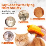 Rechargeable Pet Water Spray Comb, for Removing Long and Short Hair, Self-Cleaning Steam Brush - Image 2