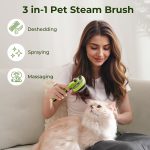 Cat Steam Brush, Self-Cleaning, 2 Water Spray Modes, for Deshedding, Massaging and Grooming - Image 2