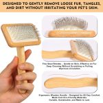 Professional Dog and Cat Brush with Coated Brush Head and Air Cushion Design, Suitable for Long-Haired/Short-Haired Pets - Image 2